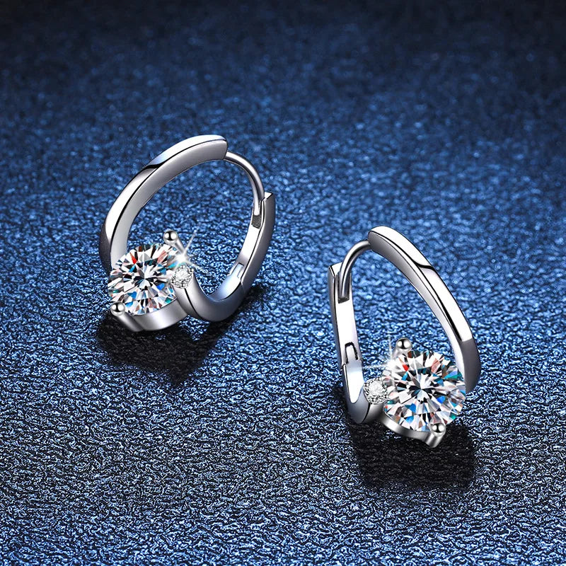 2CT Moissanite Clip Earrings