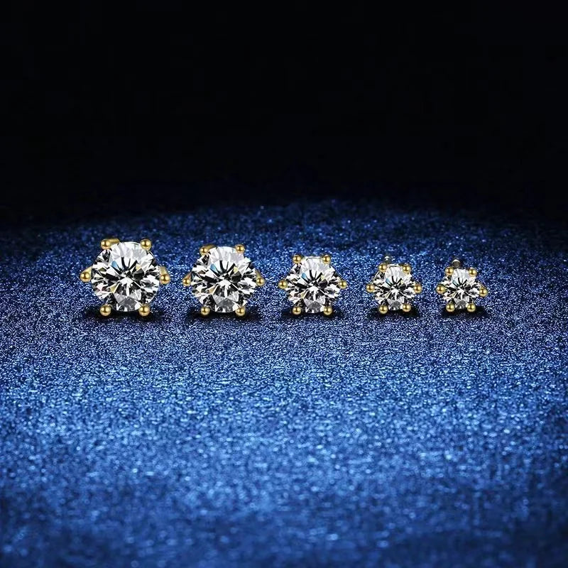 1ct Moissanite Earrings Stud