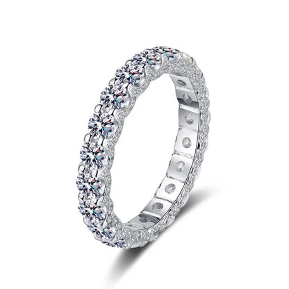 Designer 18K White Gold Moissanite Diamond Wedding Rings