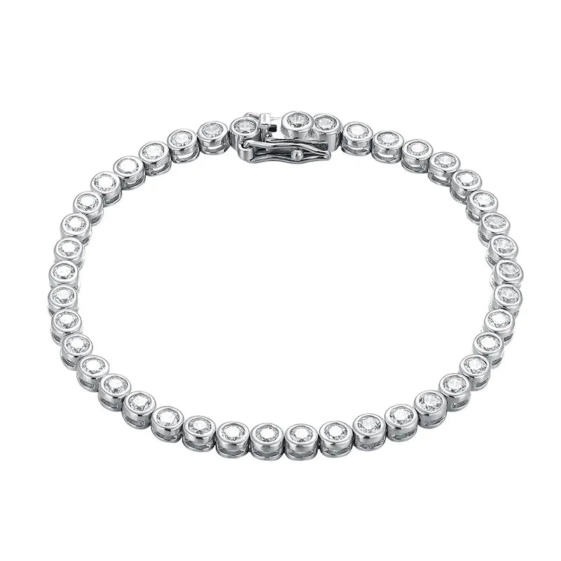 Certified Moissanite Tennis Bracelet 2mm 3mm for Women Man Full Diamond Luxury Quality Fine Jewelry S925 Sterling Silver