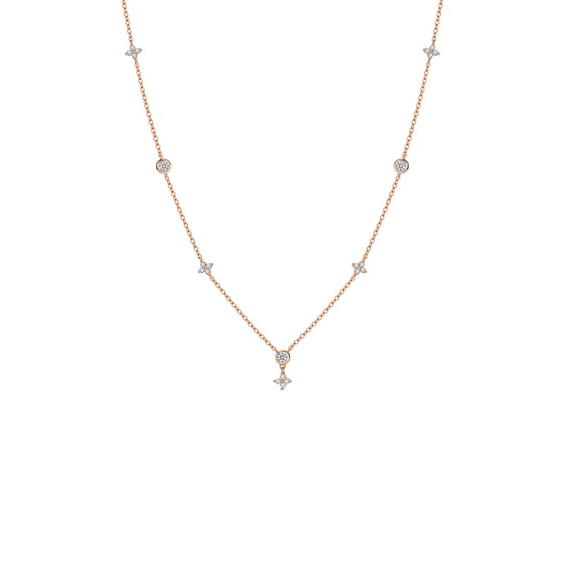 Moissanite Necklaces 2mm&3mm for Women