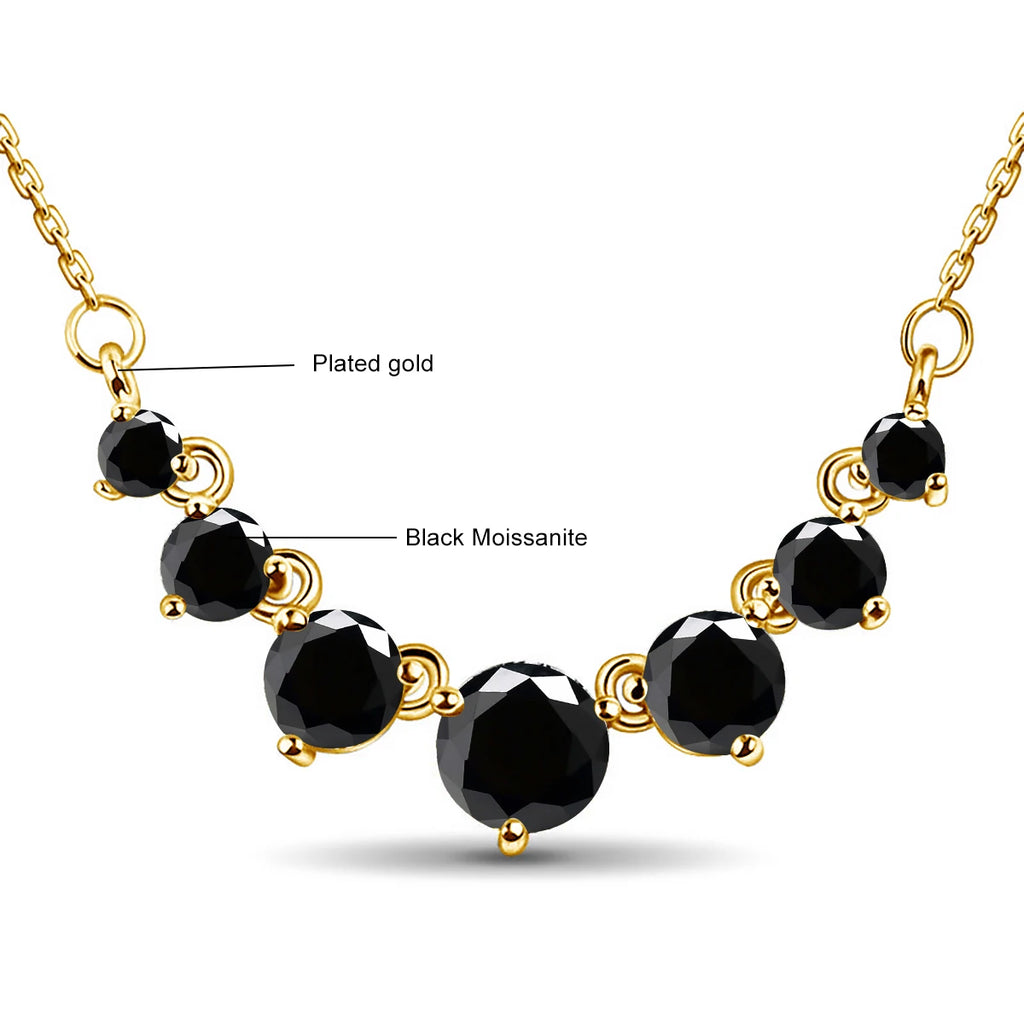 925 Moissanite Necklace For Women Certified With Chain New In Jewelry Anniversary Gift