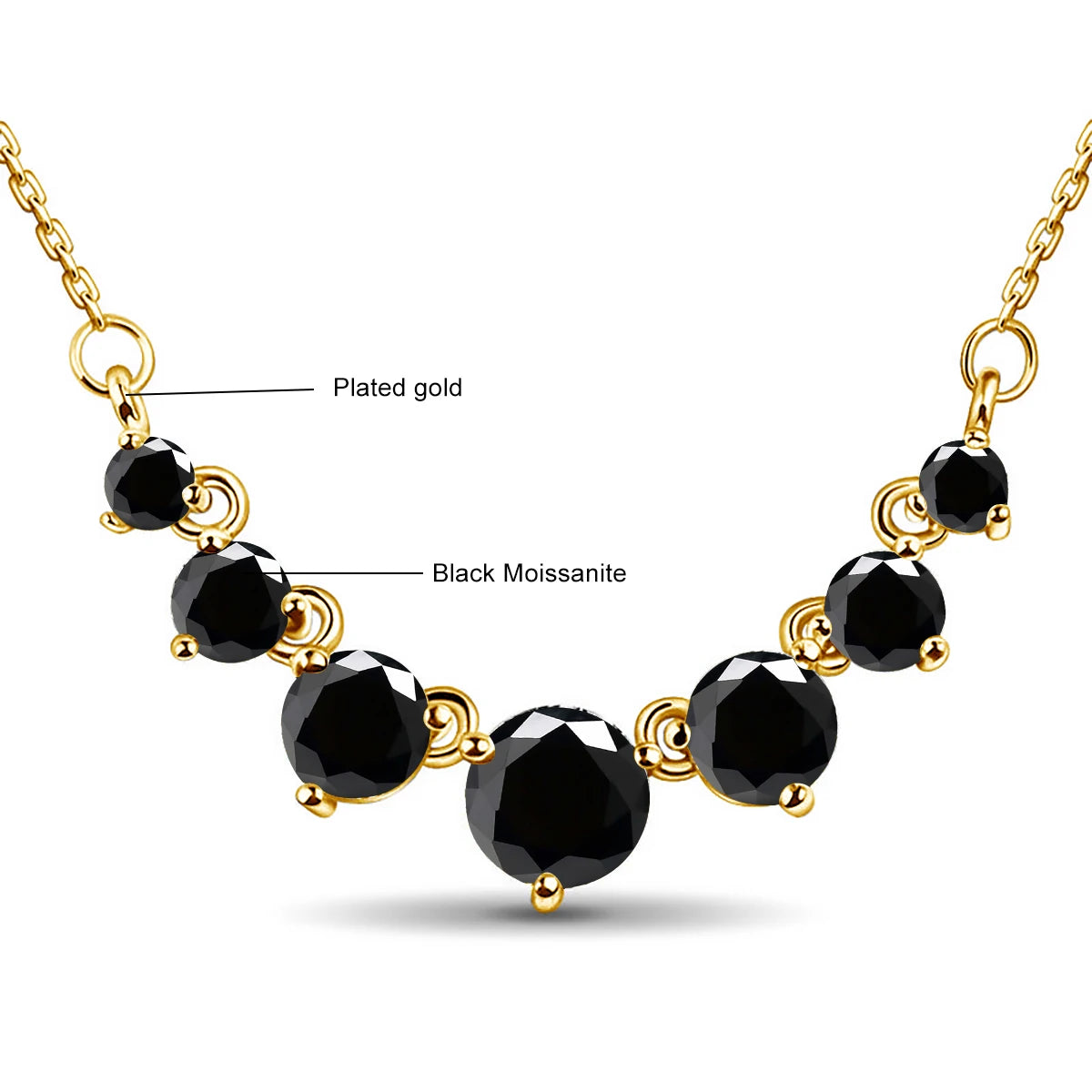 925 Moissanite Necklace For Women Certified With Chain New In Jewelry Anniversary Gift