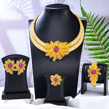 Luxury Pendant Jewelry Sets 4PCS