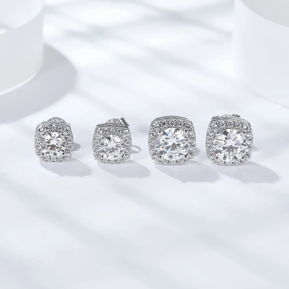 Moissanite Diamond Stud Earrings