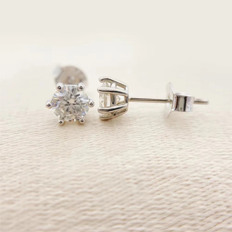 0.5ct Moissanite Stud Diamond Earrings