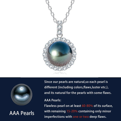 12-13mm Tahitian Black Pearl Necklace