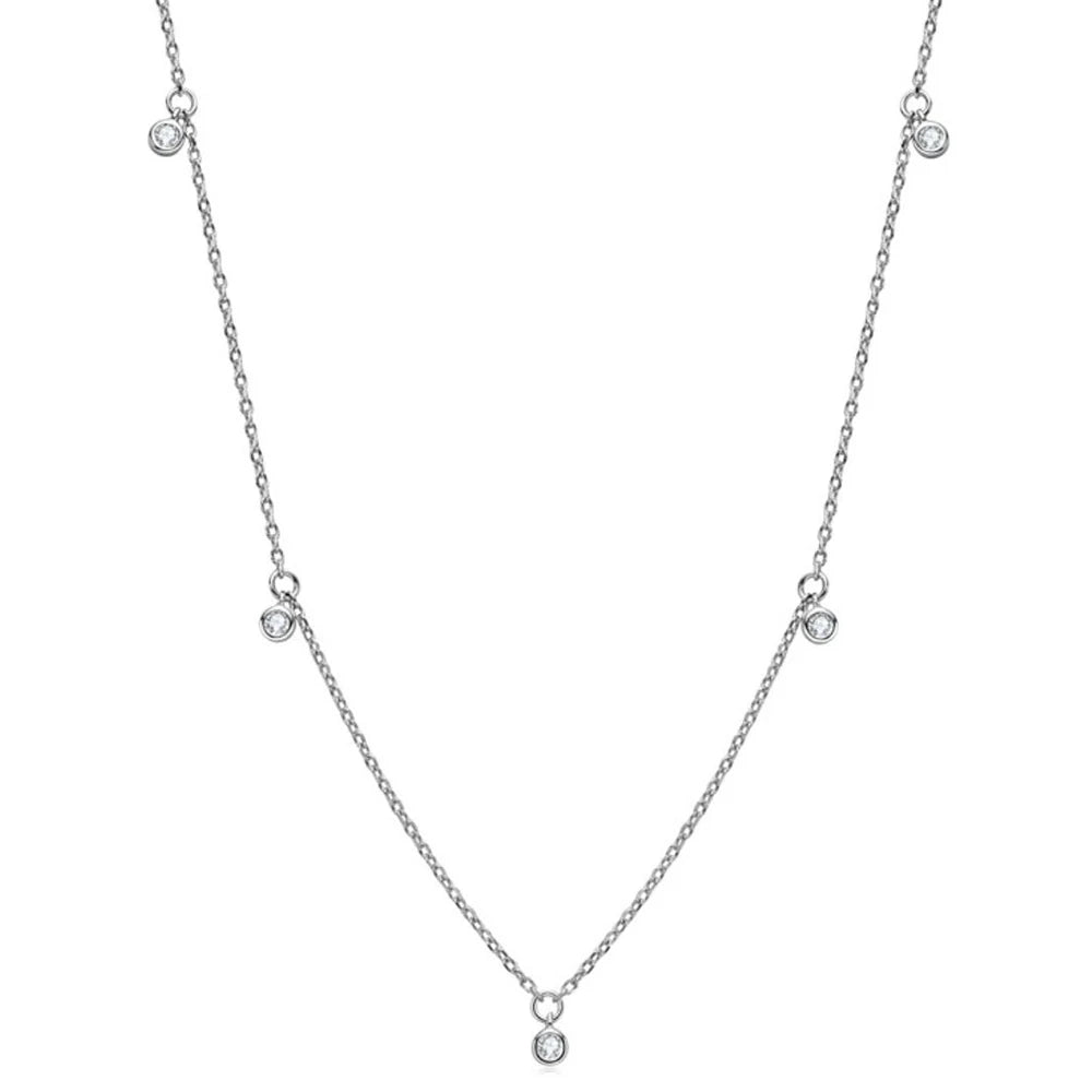 2.5mm 3mm Moissanite Diamond Necklaces Real Silver Chain 925 for Women Jewelry Plated 18K Gold Choker Birthday Gift