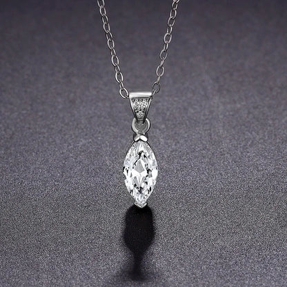 1ct Marquise Moissanite Pendant Necklace