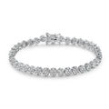 Moissanite Tennis Bracelet Full Diamond GRA 925 Sterling Silver Plated White Gold D VVS1