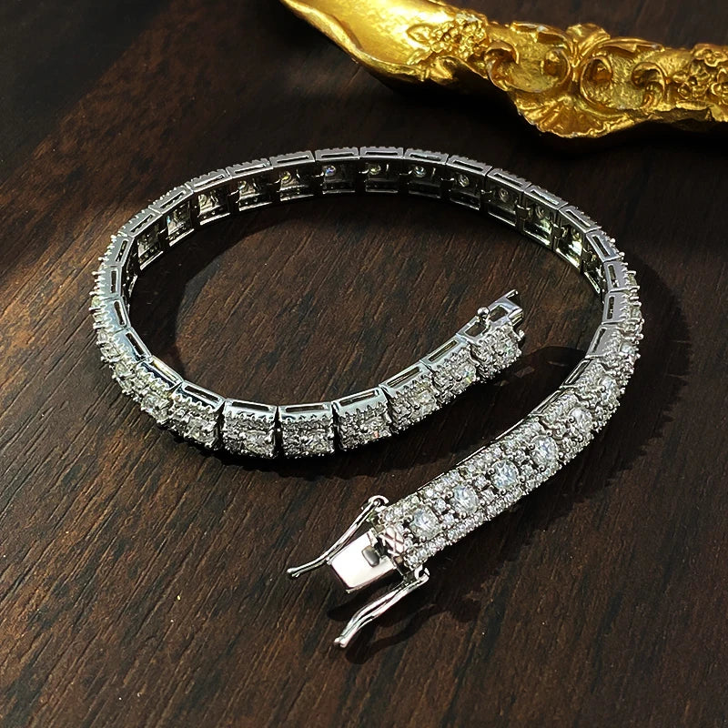 Moissanite Tennis Bracelet 925 Sterling Silver 6mm D VVS1