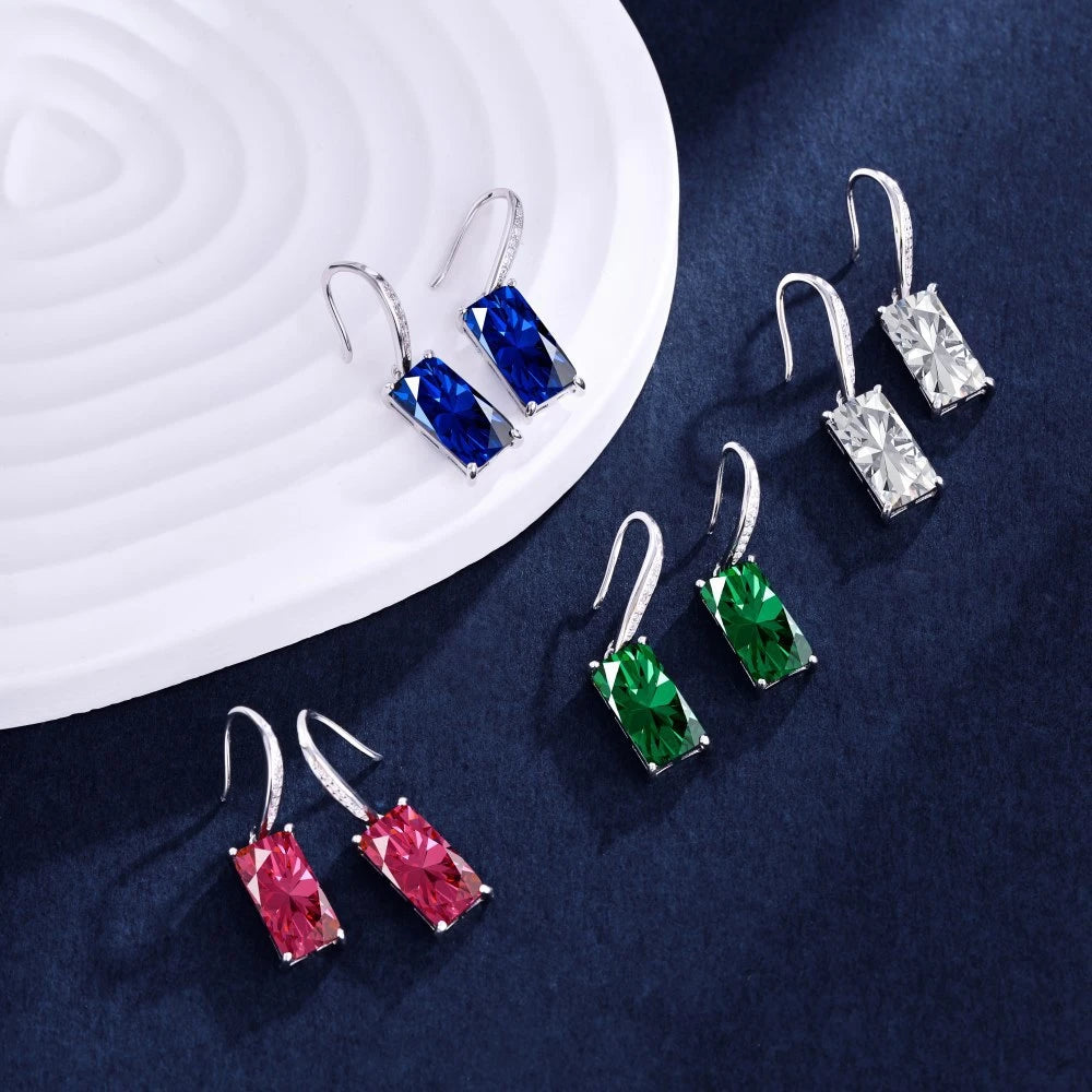 Moissanite Sparkling Drop Earrings