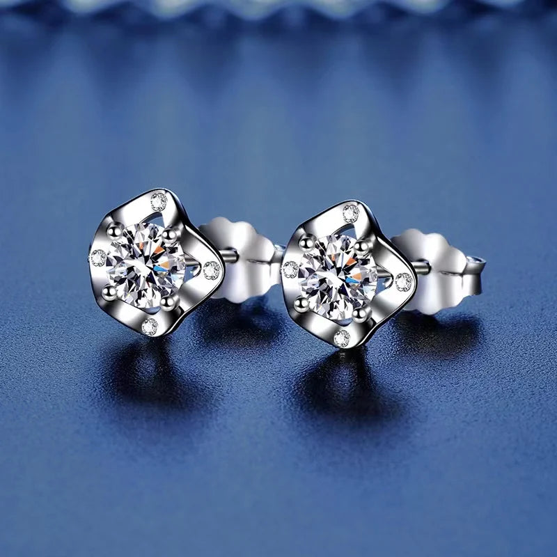 0.5ct Moissanite Diamond Ear Studs