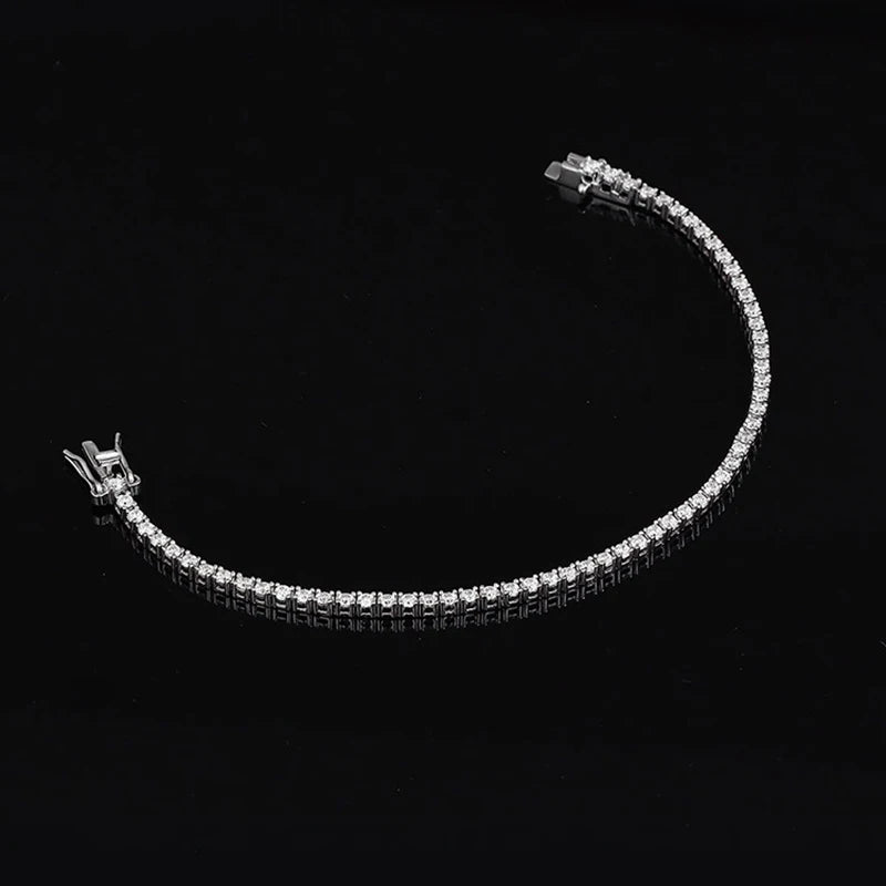 0.03ct Real Moissanite Tennis Bracelet