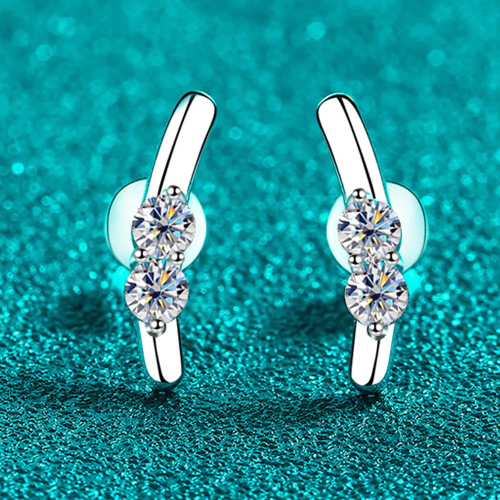 0.4cttw Full Moissanite Stud Earrings