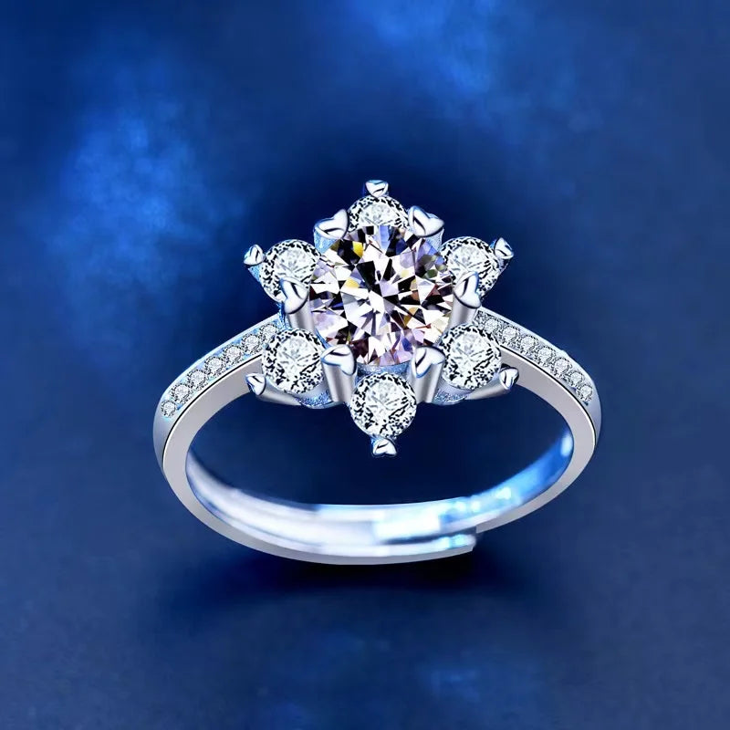 1ct Moissanite Diamond Engagement Ring