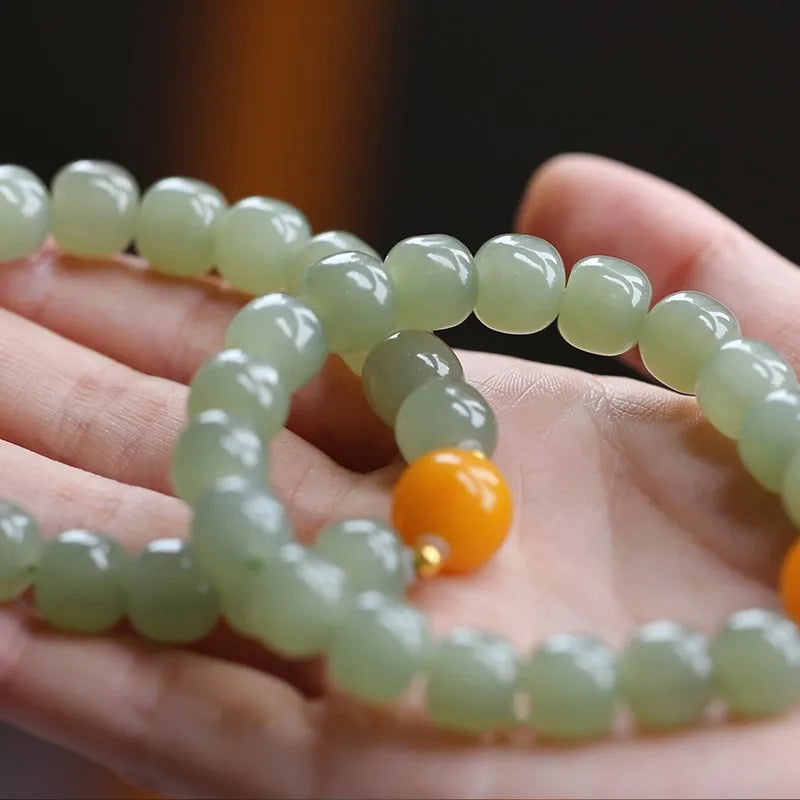 Natural Hetian Green Jade Bracelets