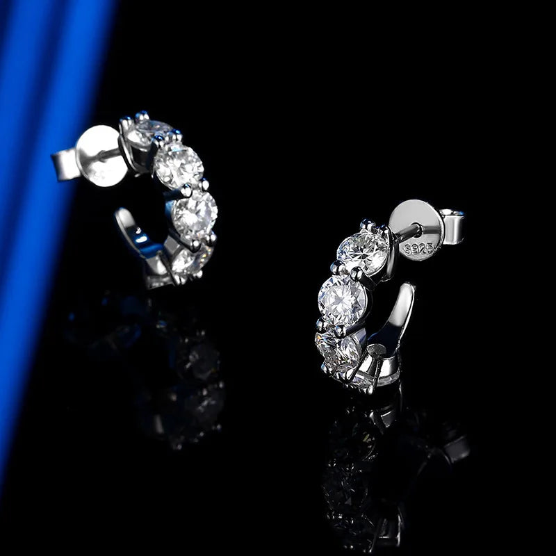 1-3ct Moissanite Stud Earrings