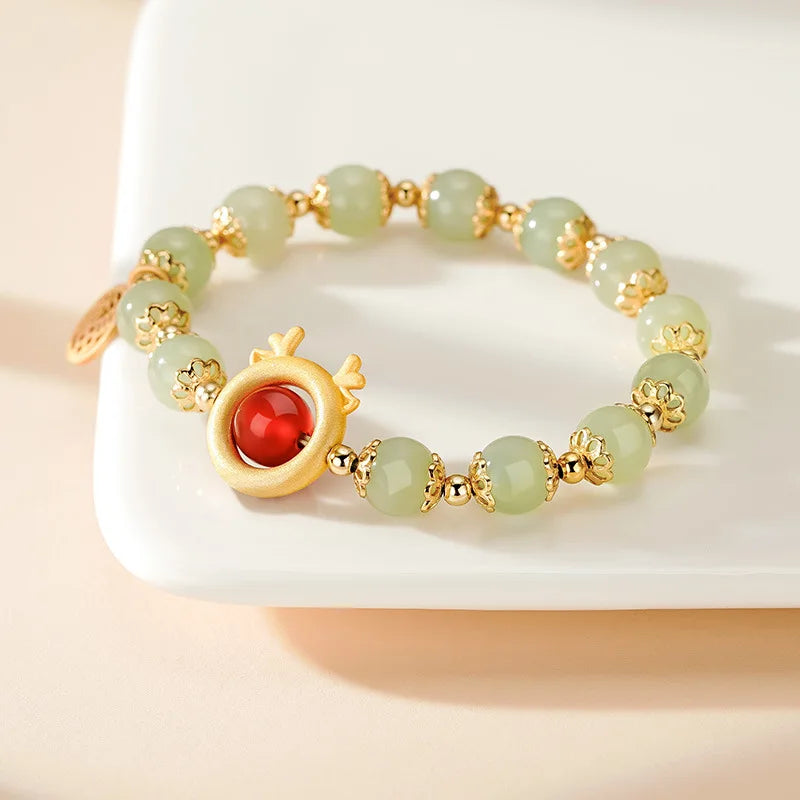 Lucky Hetian Jade Antique Bracelet