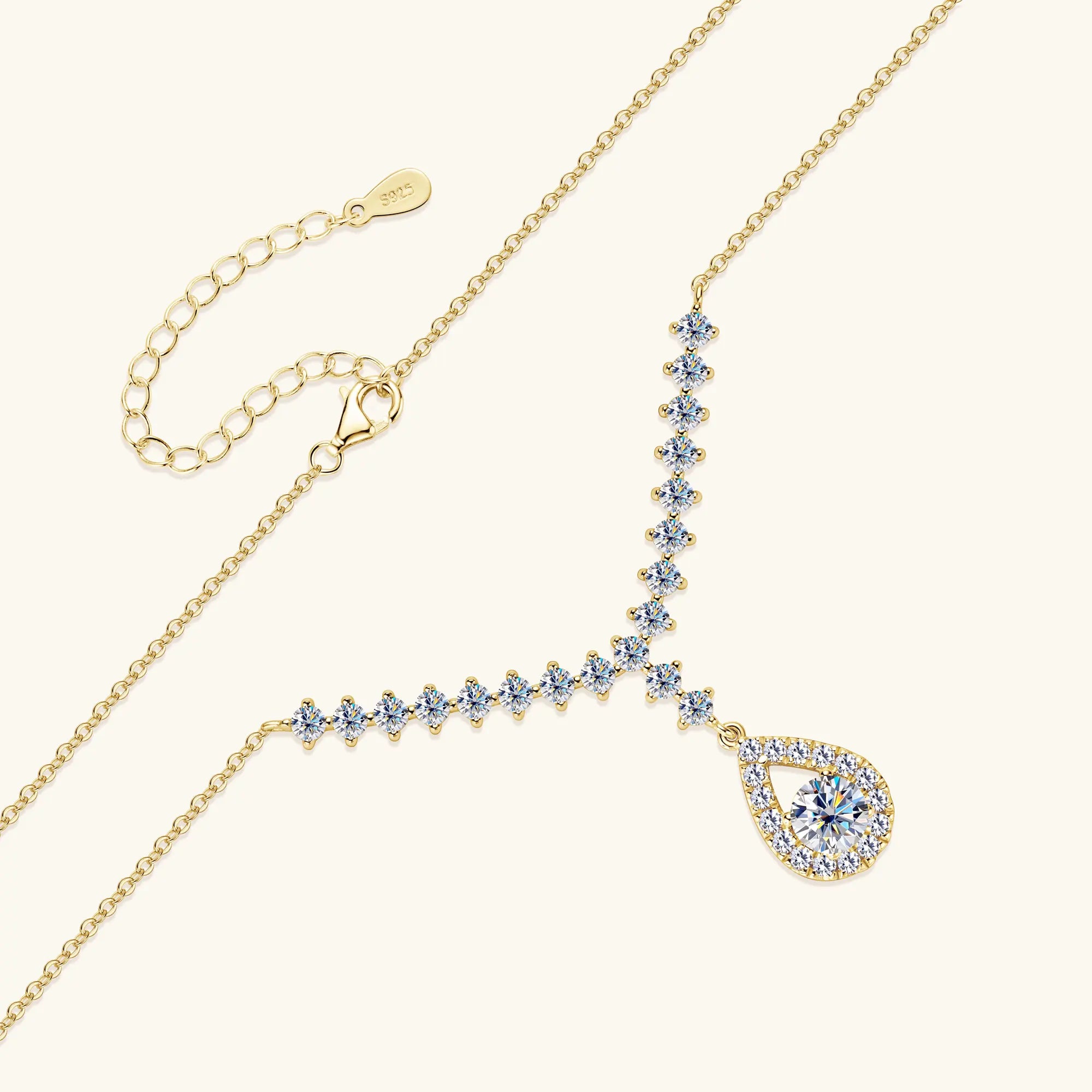 Moissanite Necklaces for Women 3.38CT 100% Real Silver Chain 925 Pandant Lab Diamond Luxury Wedding Party Jewelry