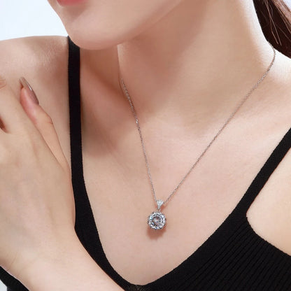 Moissanite Sparkling Pendant Necklace