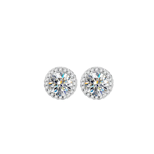 1-2ct Moissanite Stud Earrings