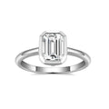 Moissanite Set Baguette 925 Sterling Silver Ring Women Engagement Emerald Cut 2ct  Jewelry