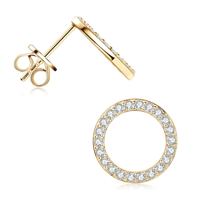 Full 1.3mm Moissanite Earring 925 Sterling Silver