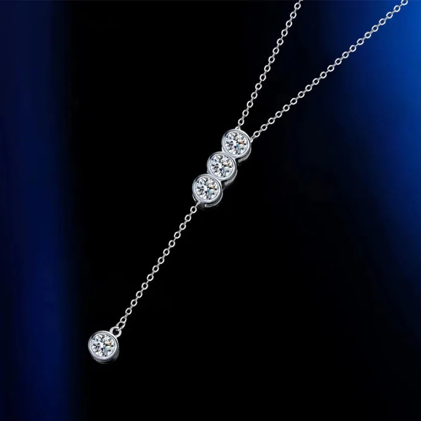 1.2-2ct Moissanite Diamond  Necklace