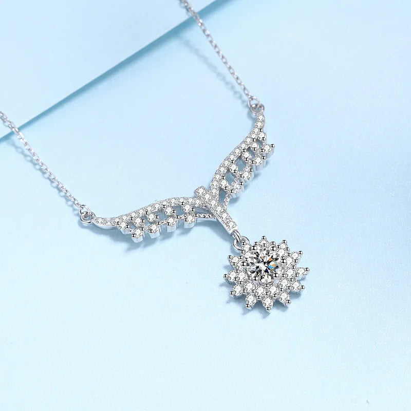 Moissanite Pendant Diamond Necklace