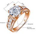 Round Cut Moissanite Rose gold Ring For Women 2ct