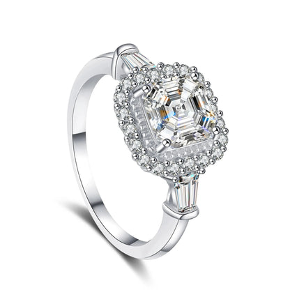 Moissanite Diamond 2Carat PT950 Platinum Rings