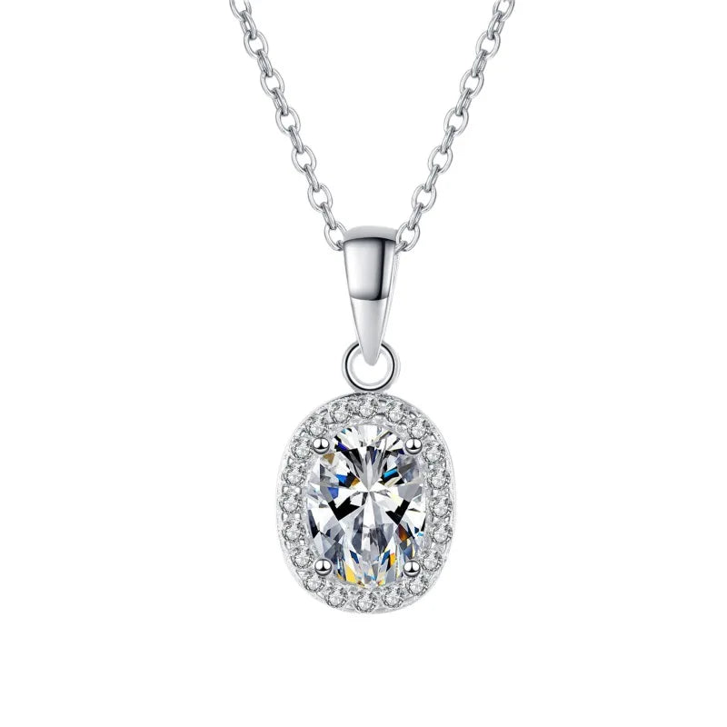 Moissanite Diamond Pendant Necklace