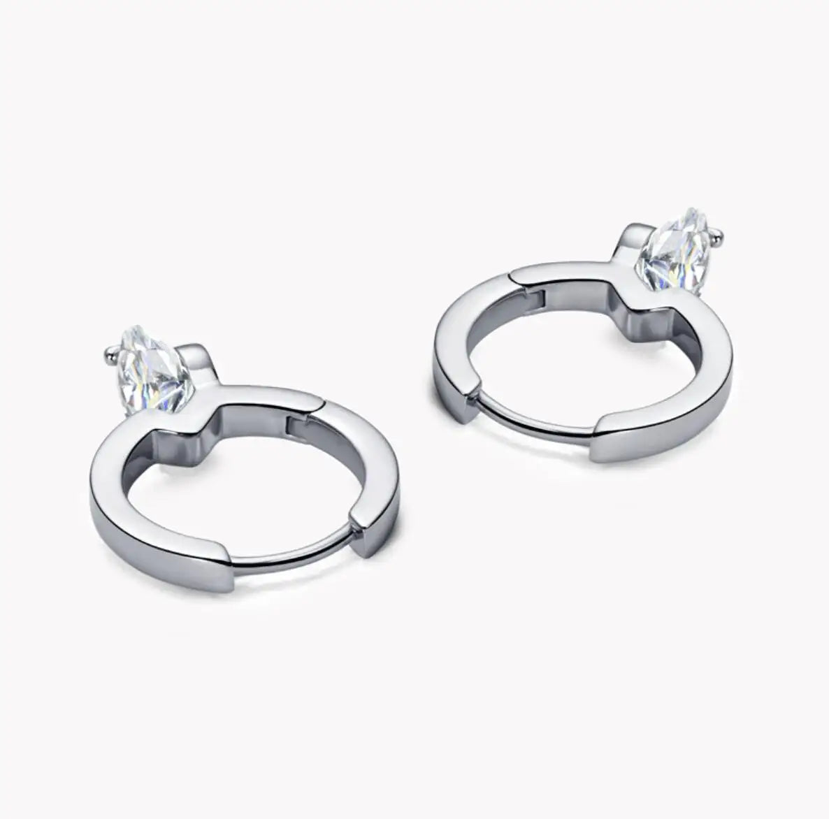 Earrings For Women 1 Carat Classic Simple Moissanite Drop Earring Sparkling Fine Jewelry Certified Original 925 Silver