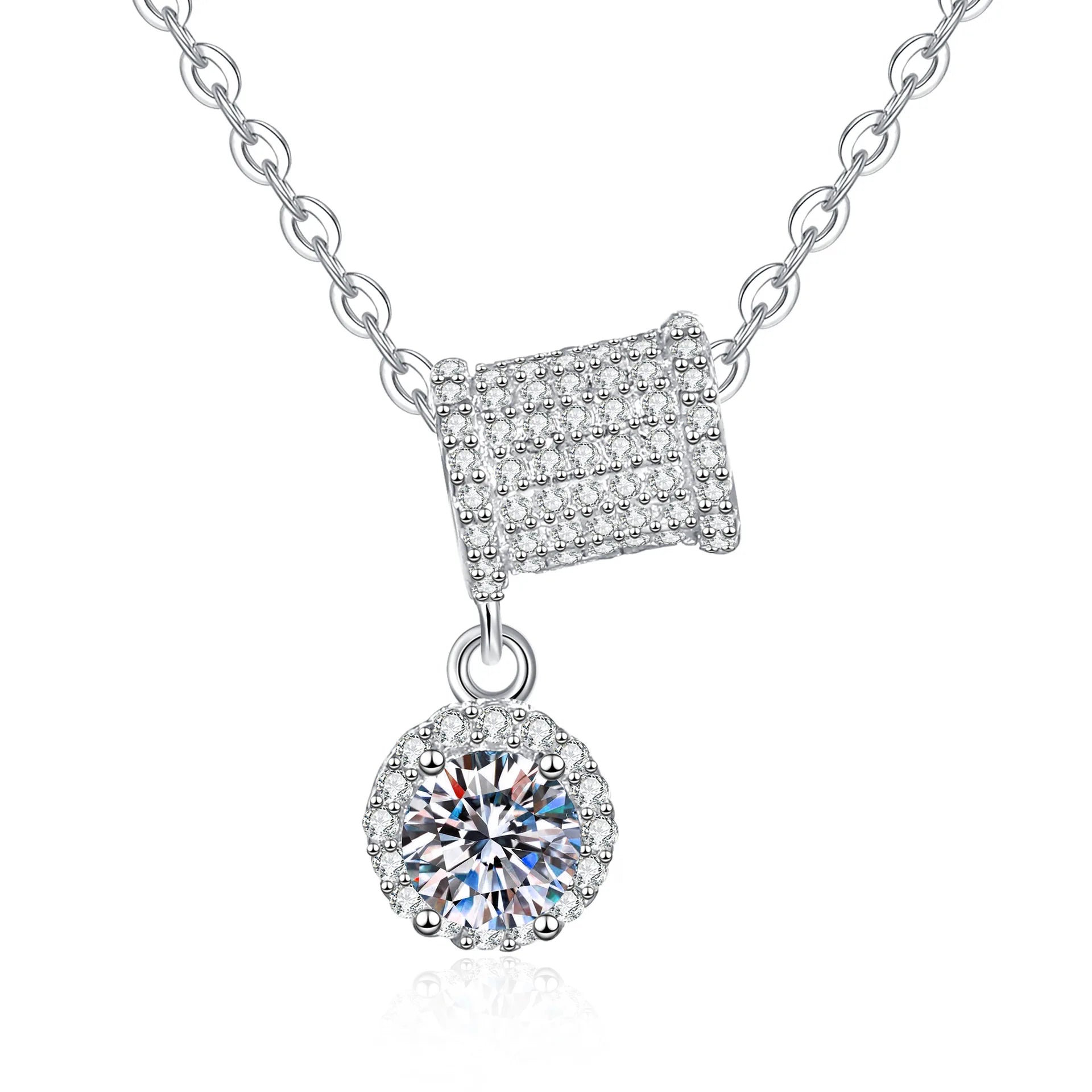 moissanite PT950 necklace light luxury small waist platinum necklace female niche collarbone chain pendant