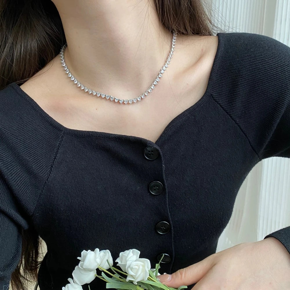 Gemstone Created Moissanite Necklace