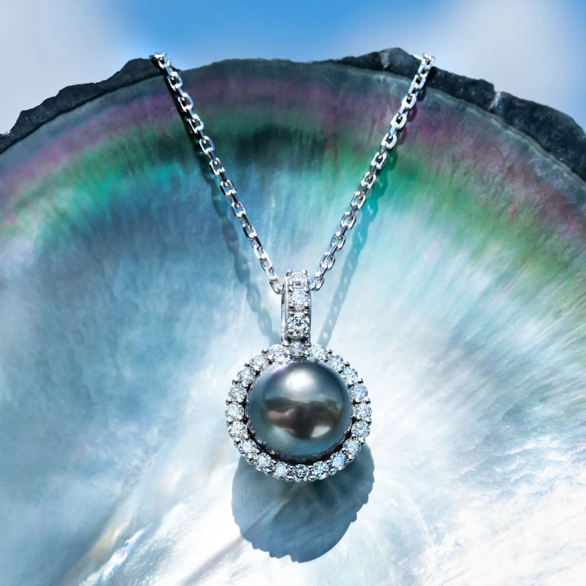 12-13mm Tahitian Black Pearl Necklace