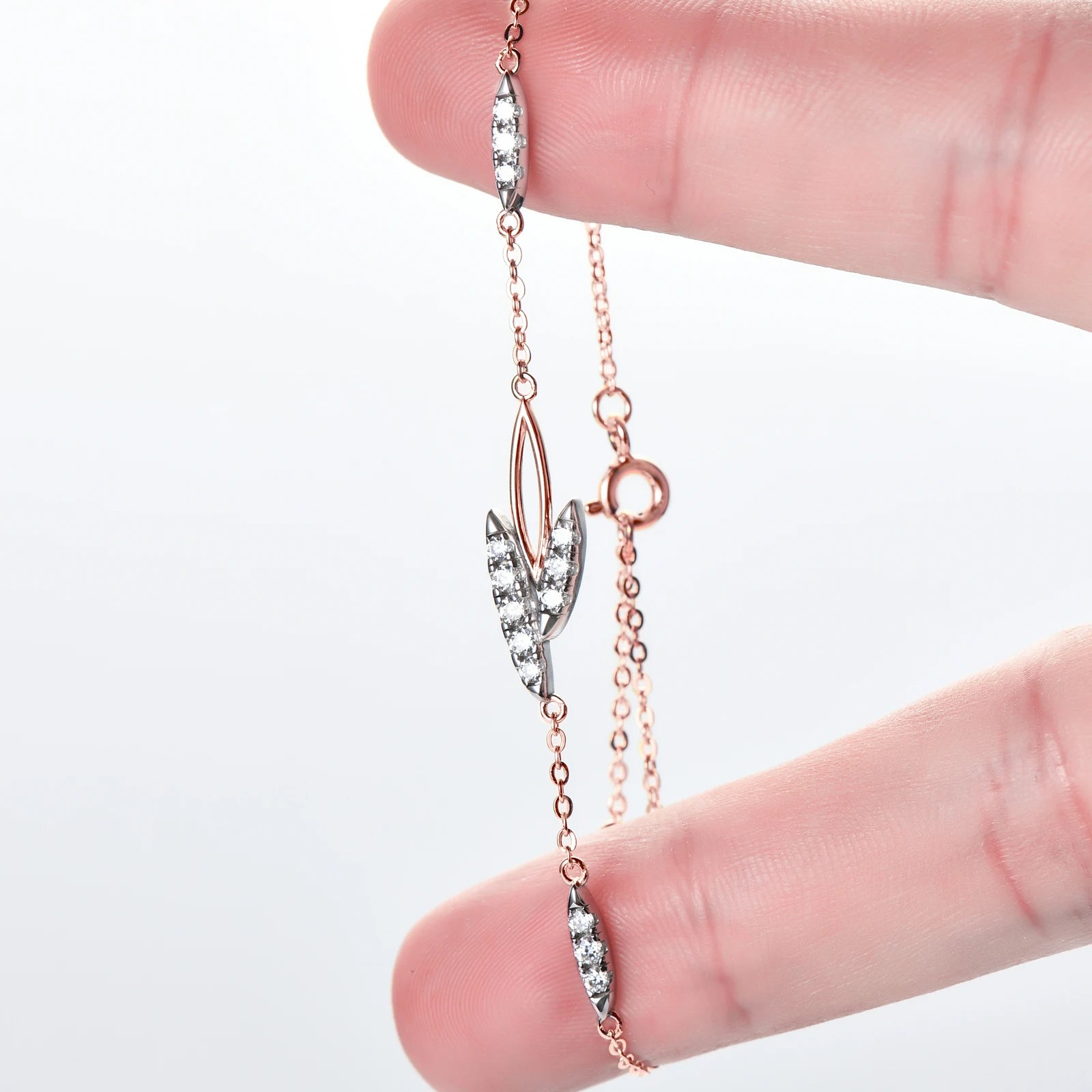 Original 925 Silver Plated 18k Gold Moissanite Bracelet for Women Girl Friendship Bracelets Charms Exquisite Jewelry Gifts