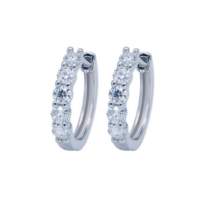 Moissanite Hoop Earrings 3mm(0.1ct)x10pcs