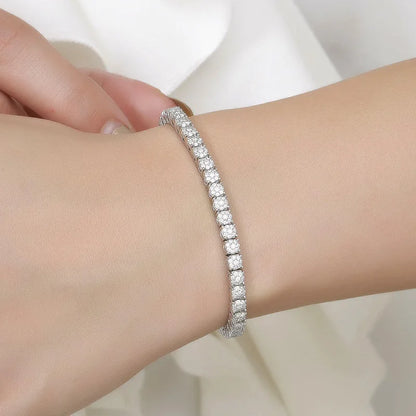 Moissanite Diamond Link Chain Bracelets Bangle