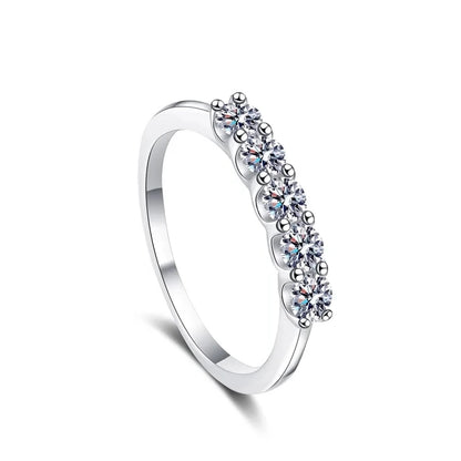 PT950 Platinum Moissanite Diamond Wedding Ring