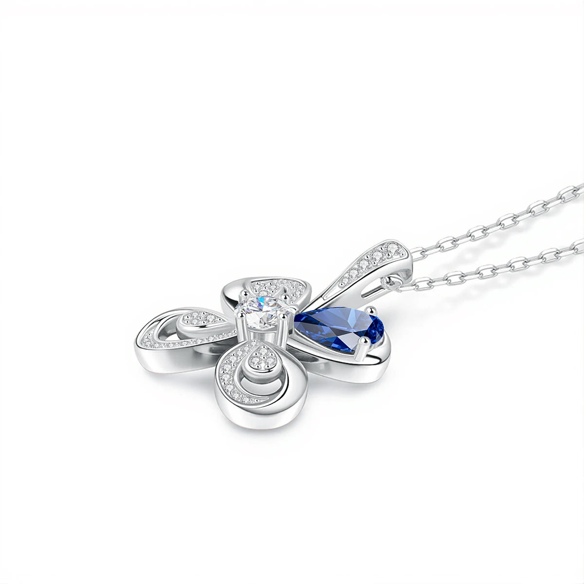 Moissanite Necklace With Certificate Pendant For Woman 100% Silver 925 Lucky Charms Fine Jewelry