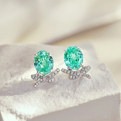 Created Moissanite Sparkling Stud Earrings