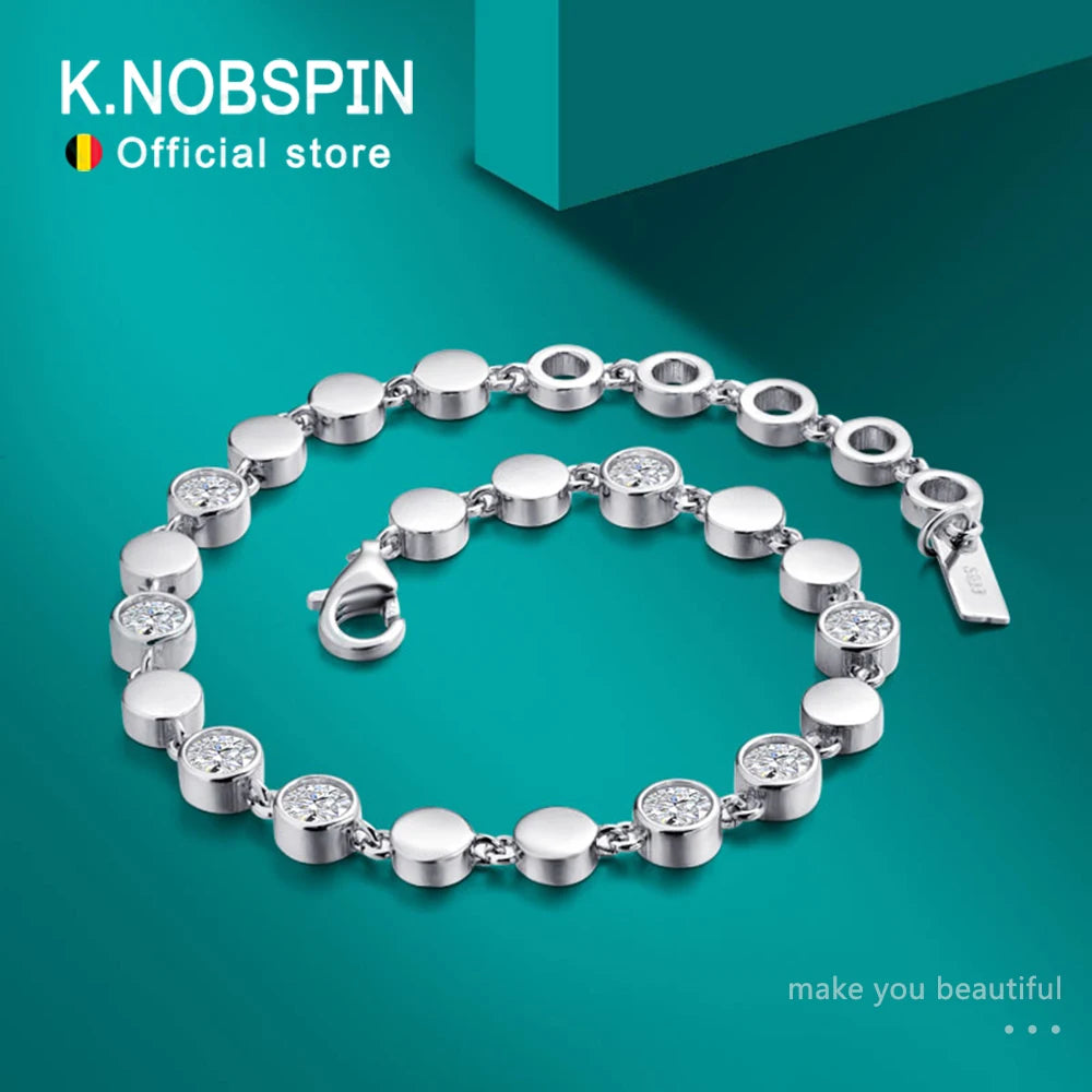 All Moissanite Tennis Bracelet 4mm 2.4ct Lab Diamond  925 Sterling Sliver D VVS