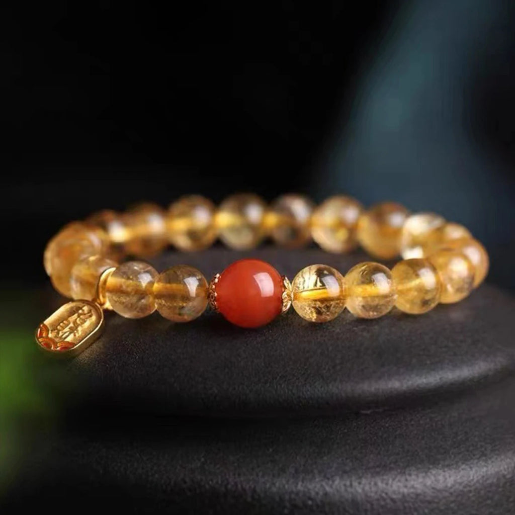 Crystal Accessories Red Agate Bracelet