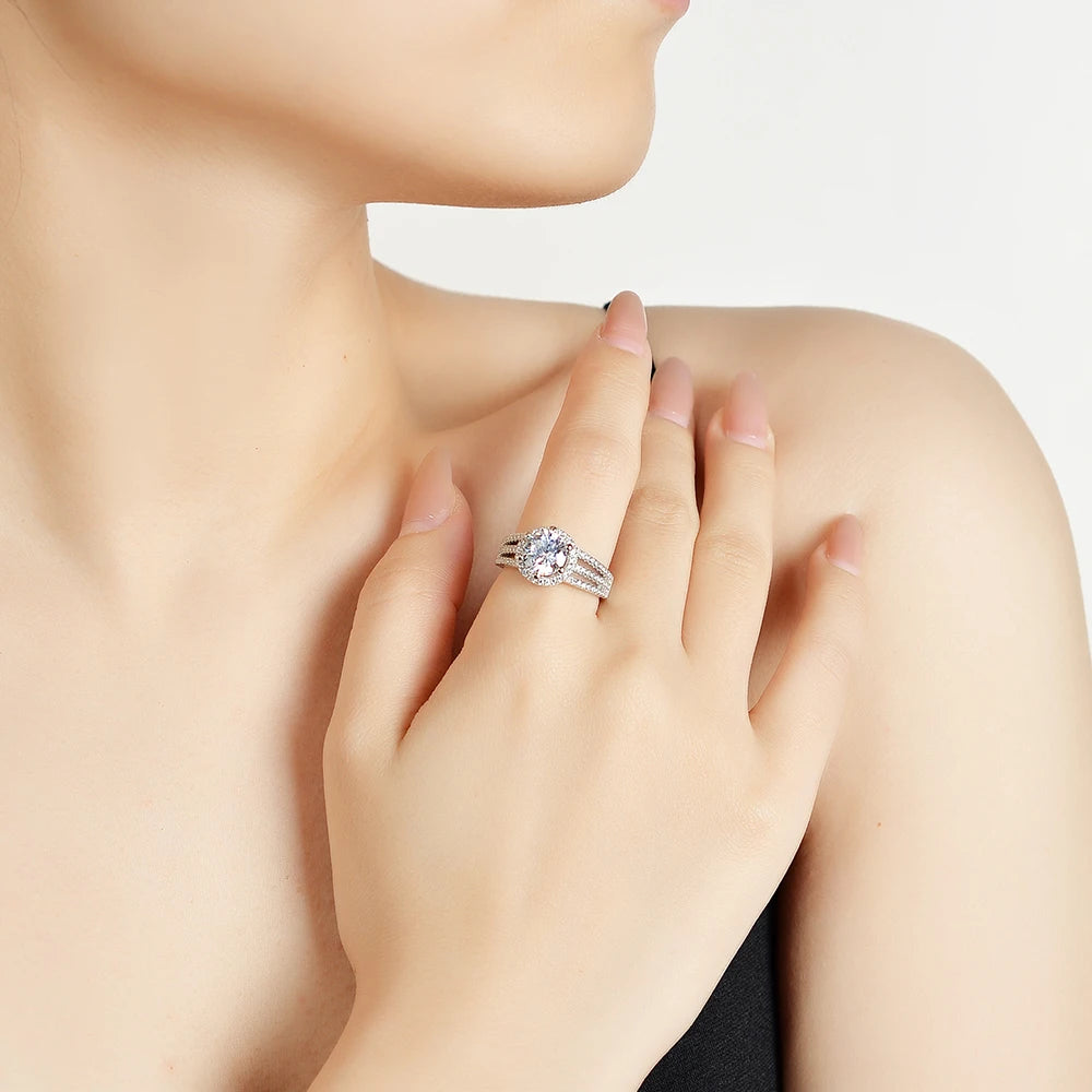 5ct D Color Moissanite Rings For Women Men 100% S925 Sterling Silver Plated 18K