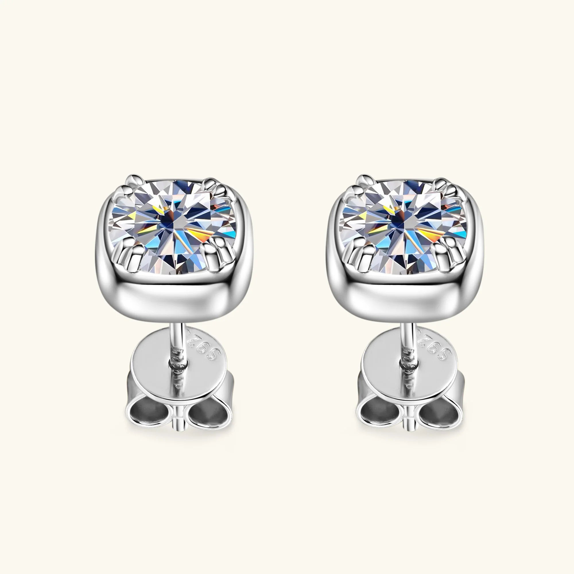 Moissanite Stud Earrings for Women D Color Lab Created Diamond 925 Sterling 1CT GRA Certified Silver Earrings Jewelry
