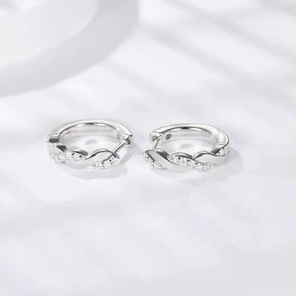 0.1ct Moissanite Hoop Earrings