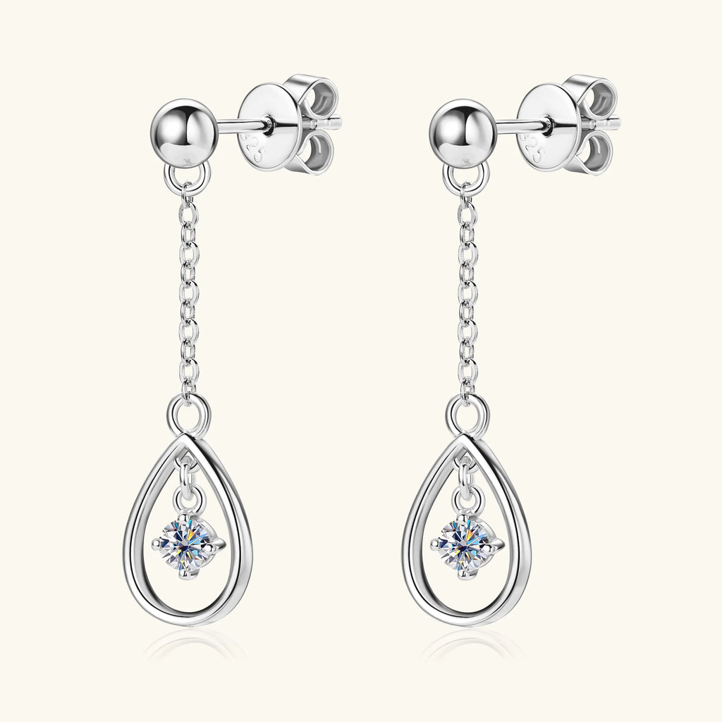 925 Sterling Silver Long Tassel Earrings 3mm Moissanite Drop Earrings For Women 14K Gold Jewelry High Quality Gift