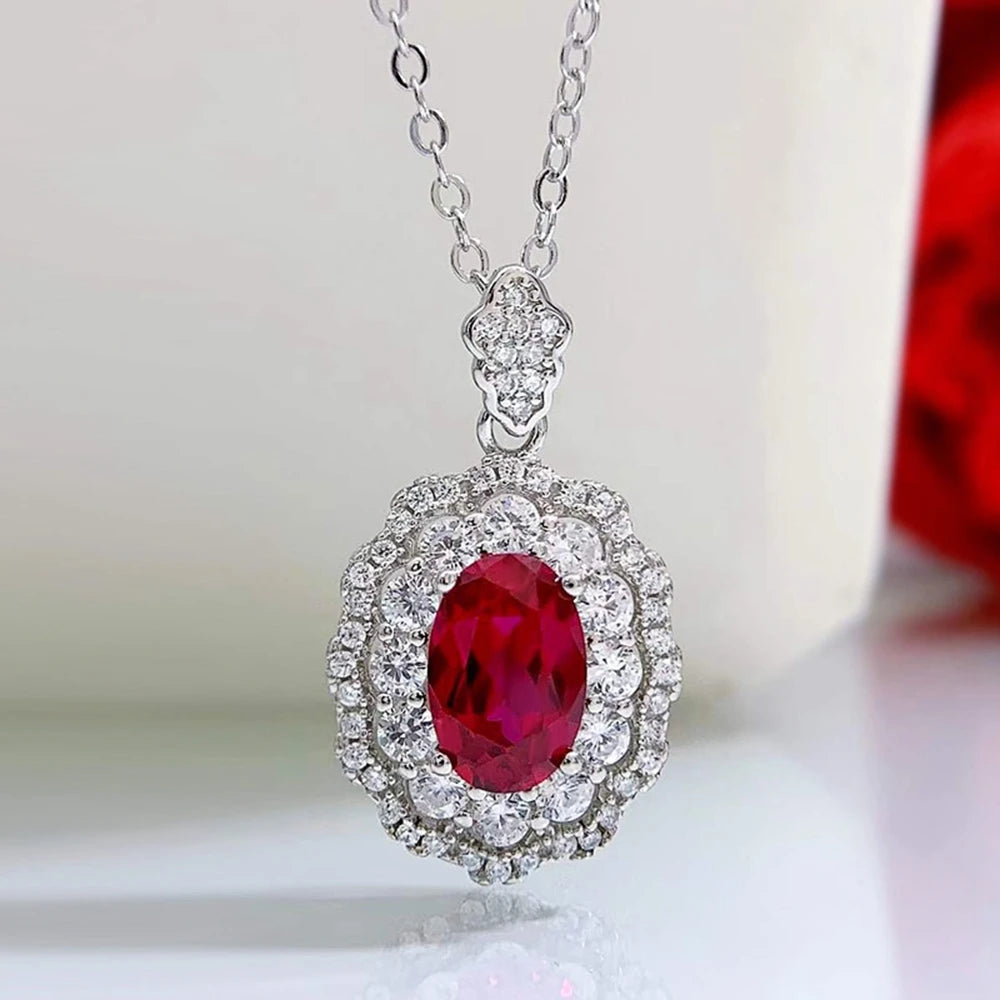 Moissanite Sparkling Pendant Necklace